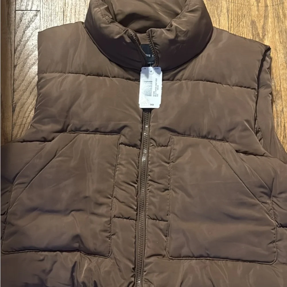 Love Tree Cocoa Puffer Vest - Picture 1 of 2